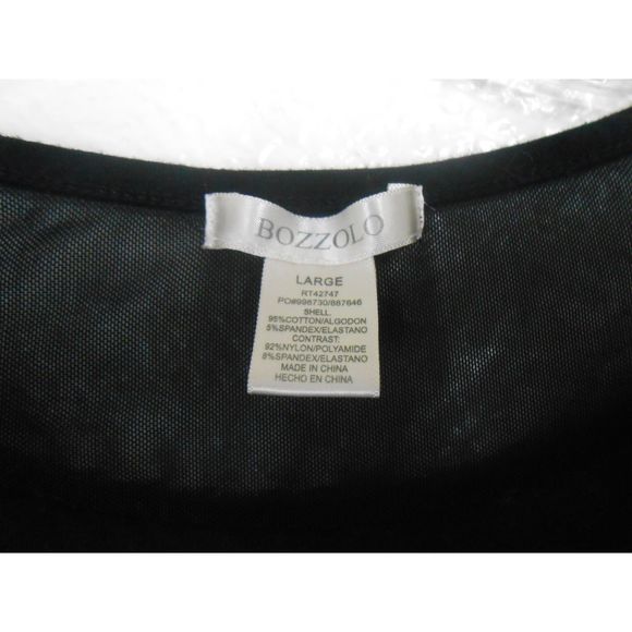 Bozzolo Mesh Y2K long sleeve black bodysuit Size Large - Picture 8 of 10